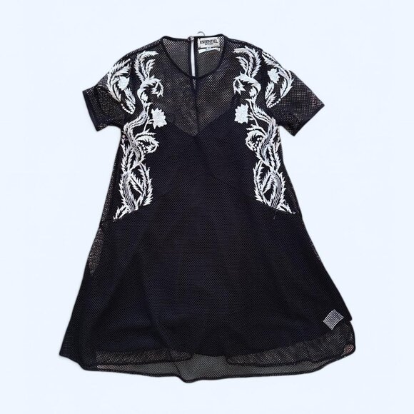 Black Mesh Baby Doll Dress - Picture 1 of 8